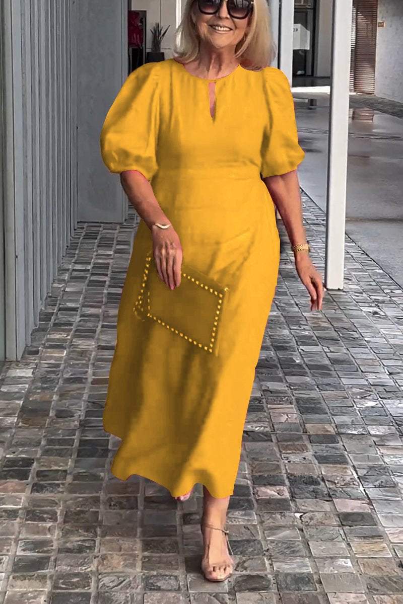 🎉 Jednobarevné šaty z bavlny a lnu