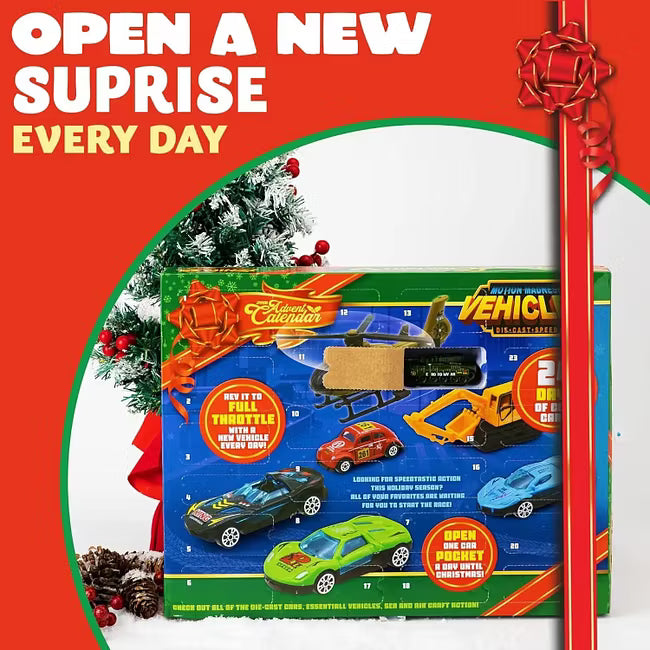 🔥Poslední den 50% SLEVA - 🚗🎁Vánoční adventní kalendář 2026 | ✨24denní odpočítávací kalendář - sada odlitků autíček