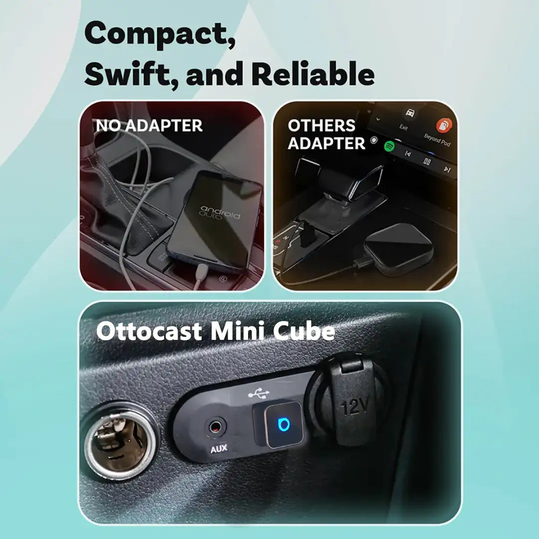 Bezdrátový adaptér Ottocast Mini 3.0 Ultra Cube CarPlay pro Android Auto