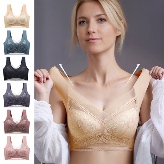 👙 Super pohodlná a měkká dámská krajková podprsenka bez ocelových kroužků【✨1 + 1 zdarma】