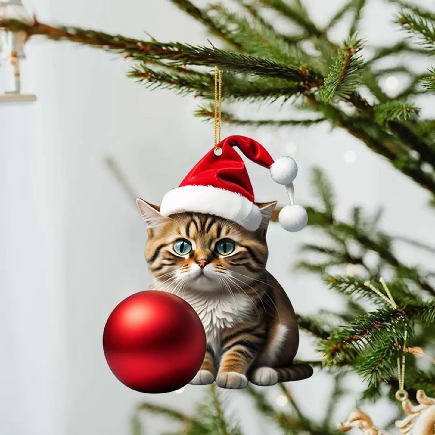 🎄10 kusů 😻Kočičí ozdoby na vánoční stromeček✨ Závěsné kočičí ozdoby