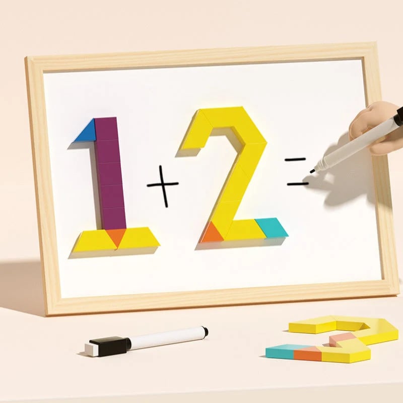 🎁Předvánoční výprodej 50% SLEVA🔥Sada dřevěných magnetických puzzle s motivem🧩