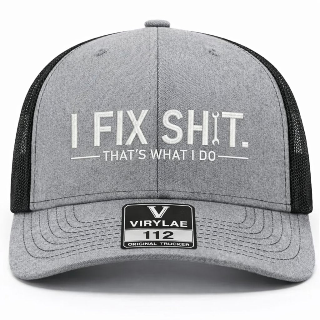 🛠️ Kšiltovka I Fix Shit Trucker – Vtipná čepice mechanika a opraváře