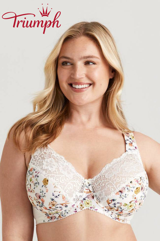 Trojdílná podprsenka Triumph®💖 z krajky s květinovou výšivkou
