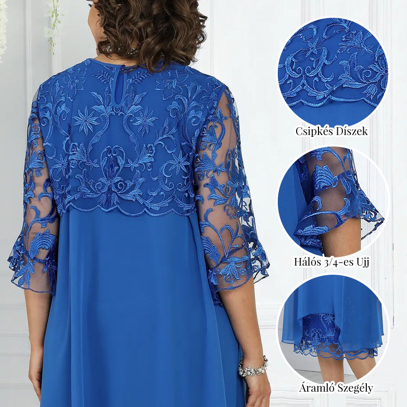 Dámské volné krajkové midi šaty