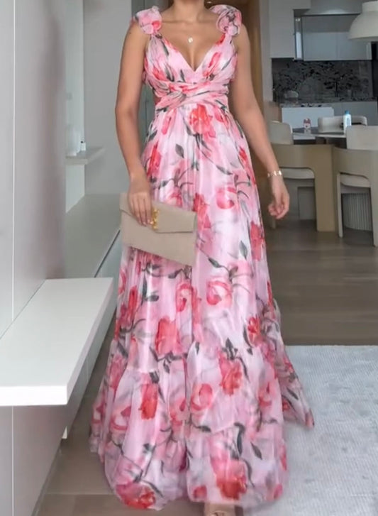 🍓Sexy a elegantní řasené šaty s potiskem