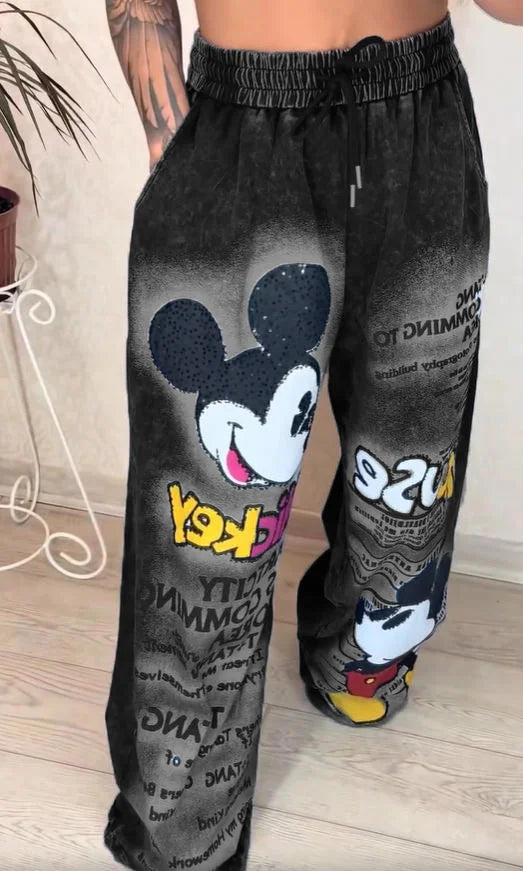 Módní džíny s širokými nohavicemi v teplé cihlové barvě