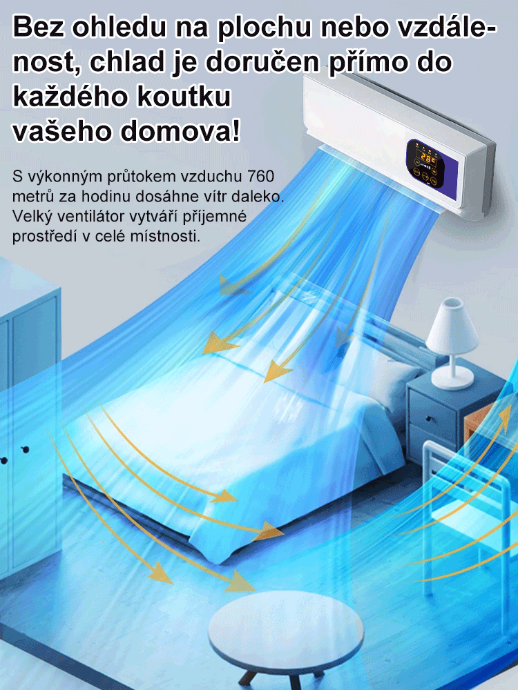 Nástěnná klimatizace s funkcí vytápění a chlazení