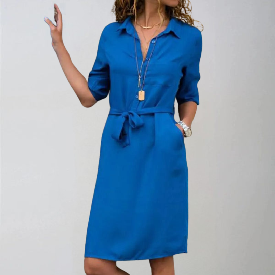 Neformální košilové šaty ke kolenům