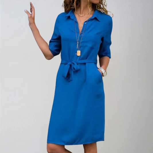 Neformální košilové šaty ke kolenům