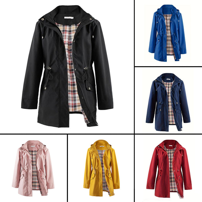 🧥Sleva 50 %🌧️💧 Jednoduchá, nepromokavá a větruodolná bunda, větruodolná bunda s kapucí🍃