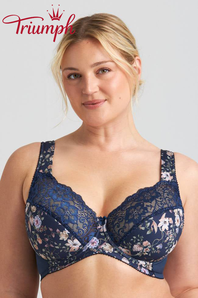 Trojdílná podprsenka Triumph®💖 z krajky s květinovou výšivkou