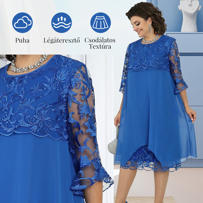 Dámské volné krajkové midi šaty