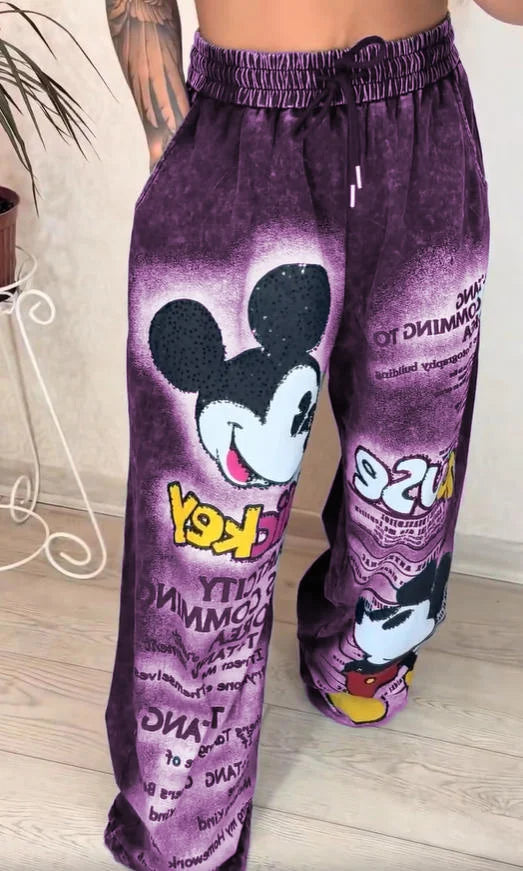 Módní džíny s širokými nohavicemi v teplé cihlové barvě