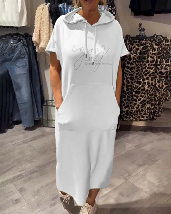 💥🔥👗[S-5XL]Nové letní volné, pohodlné a prodyšné šaty s mikinou velké velikosti, rok výroby 2025