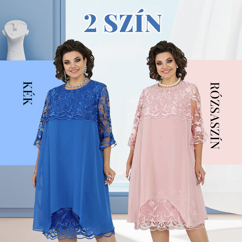 Dámské volné krajkové midi šaty