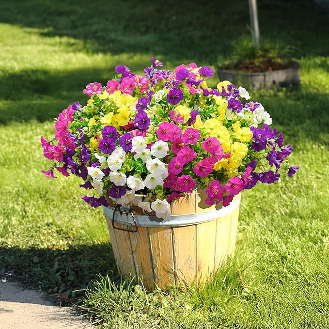 💥Vylepšený materiál nejvyšší kvality 🌸Svlačec odolný vůči UV záření a neblednoucí (bez květináče)