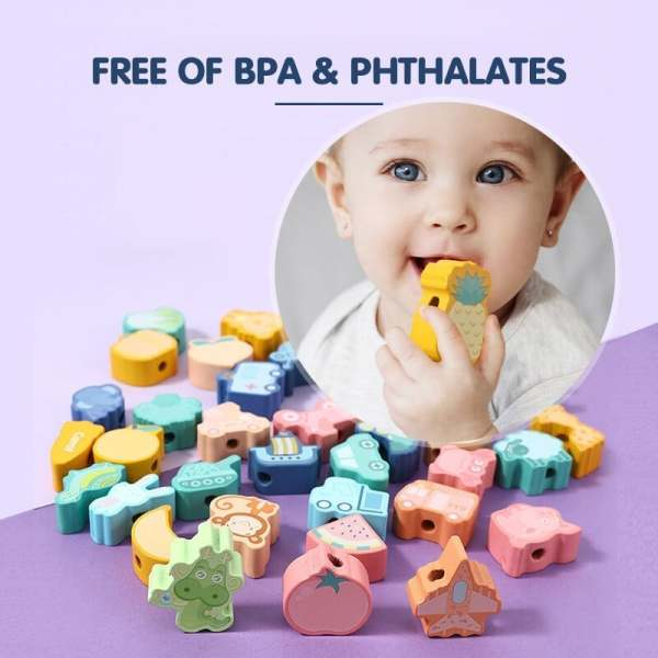 Vzdělávací krajkové korálky (s úložným boxem)