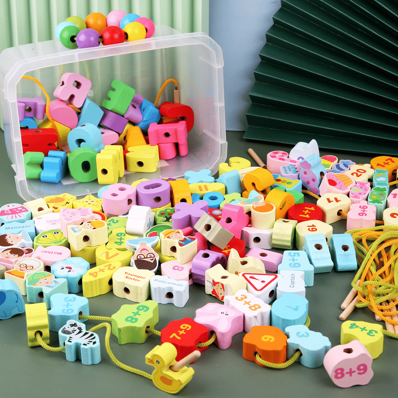 Vzdělávací krajkové korálky (s úložným boxem)