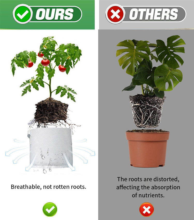 【10ks】🌱 3/4/5/7/10 galonů sáčky na pěstování zeleniny/květin/rostlin, silné netkané sáčky na pěstování