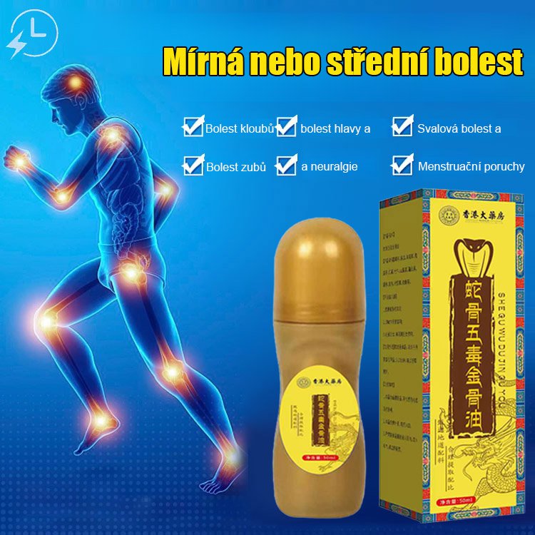 Hadí kost pět jedů zlatý kostní olej