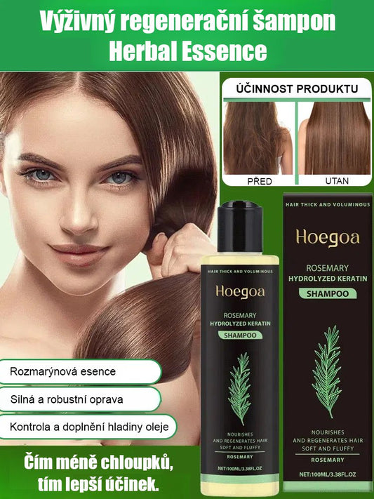 【Čím méně vlasů, tím lepší účinek】Bylinná esence vyživující a obnovující šampon.