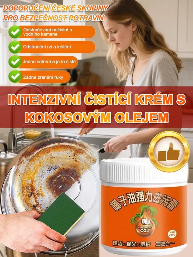 Kokosový olej silná čisticí pasta