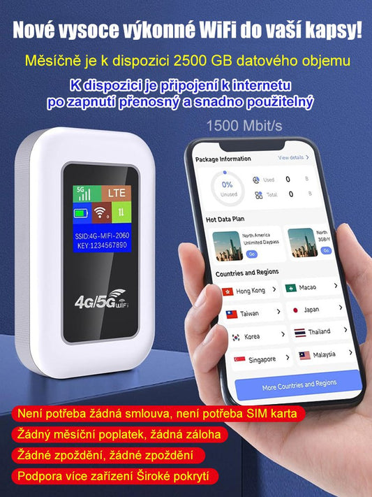 Univerzální, rychlá, přenosná Wi-Fi síť po celém světě