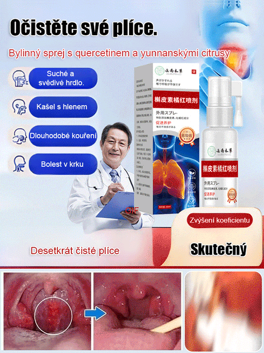 Yunnanský bylinný sprej s kvercetinem a pomerančovou kůrou