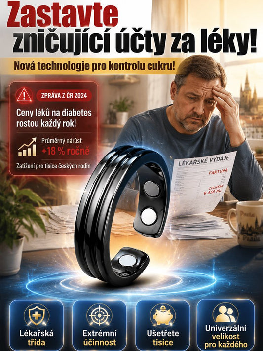 Německý lékařský magnetický prsten pro kontrolu cukru, zabraňuje komplikacím