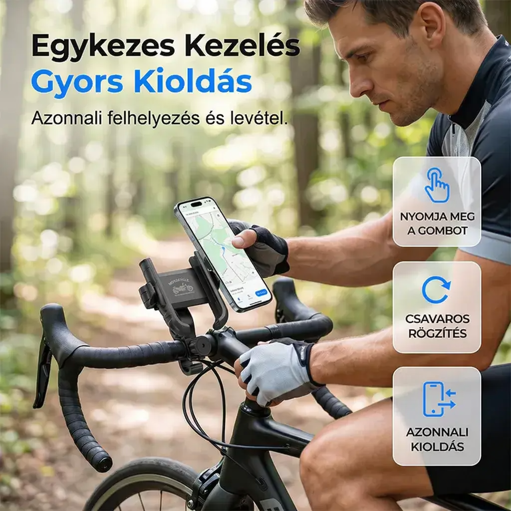 🚲✨ Držák telefonu na kolo s rychlou montáží 🛡️