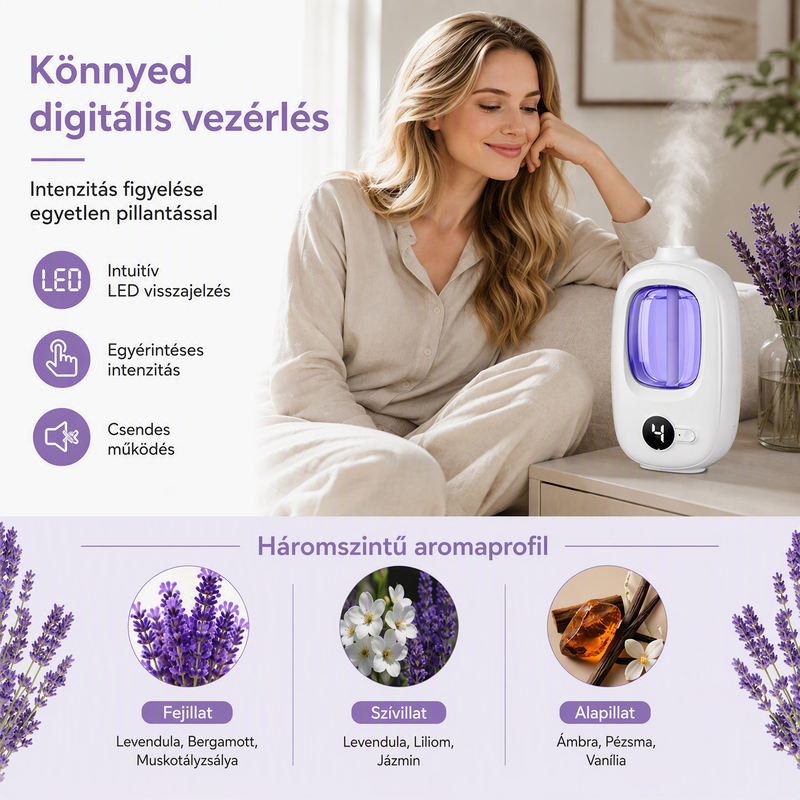 Přesně načasované rozstřikování – zabraňuje zvyknutí si na vůni, trvalá svěžest – Inteligentní aromaterapeutický difuzér – S platbou při převzetí! 🌸