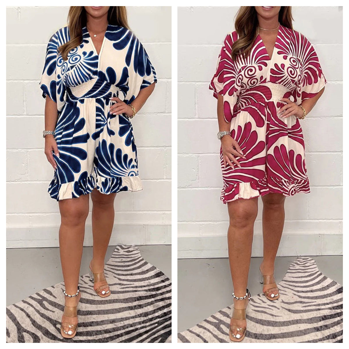 🔥Nové bestsellery 🔥Dámský krátký overal s rostlinným potiskem-TAB