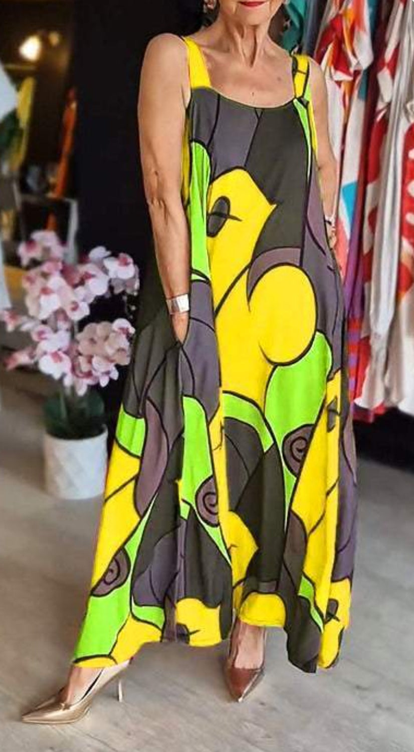 💝Dámské šaty s čtvercovým výstřihem s potiskem a podvazky 3.66