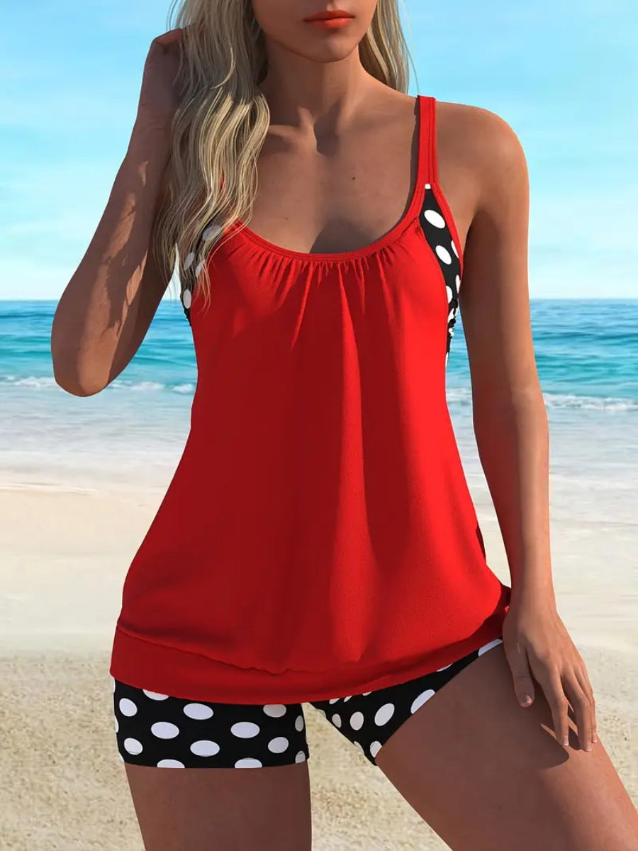 👙Dámské dvoudílné plavky s puntíky✨