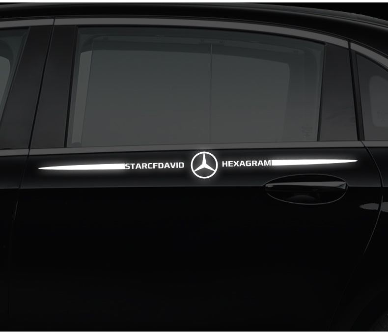 3D barevné laserové reflexní samolepky na auto 4 ks