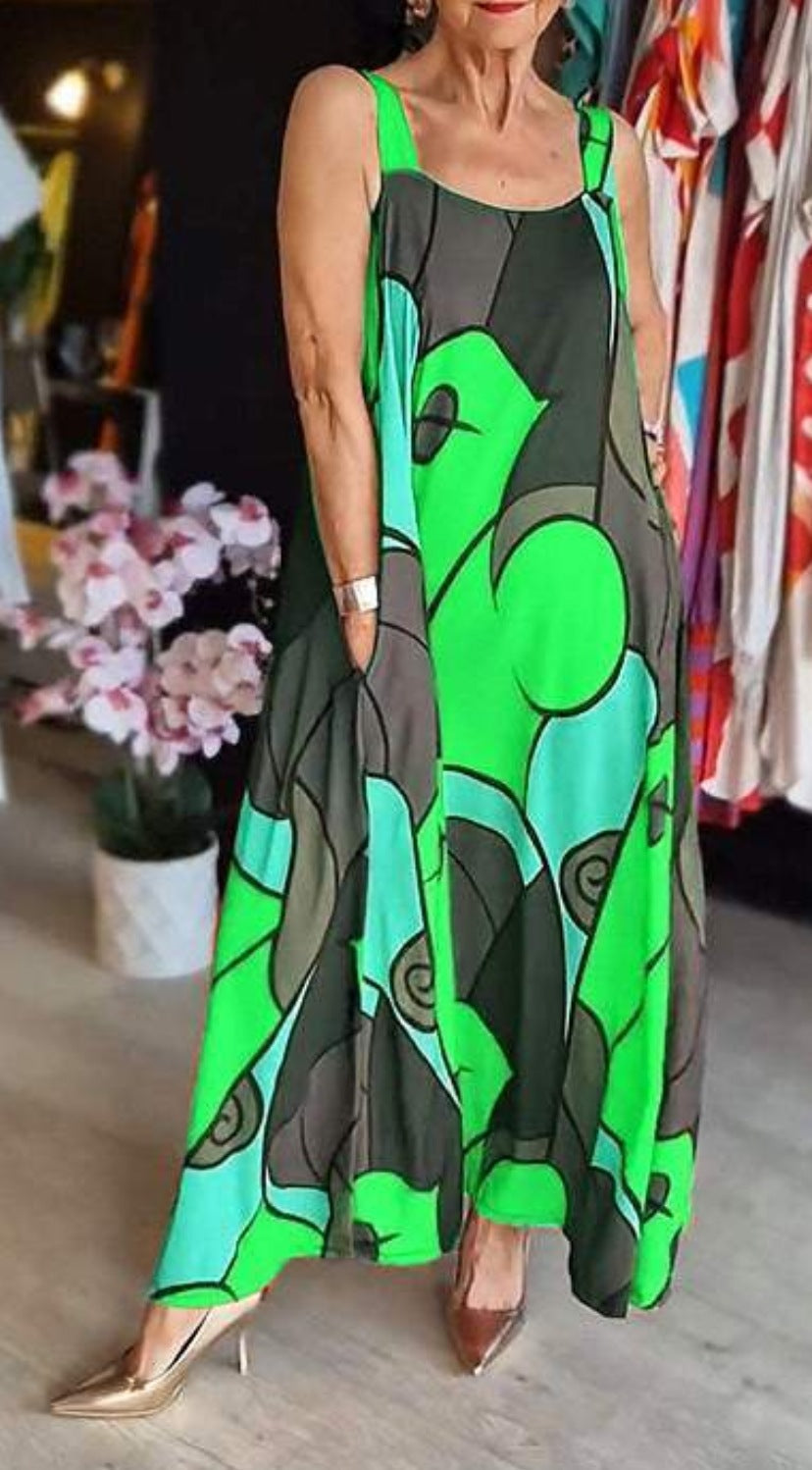 💝Dámské šaty s čtvercovým výstřihem s potiskem a podvazky 3.66