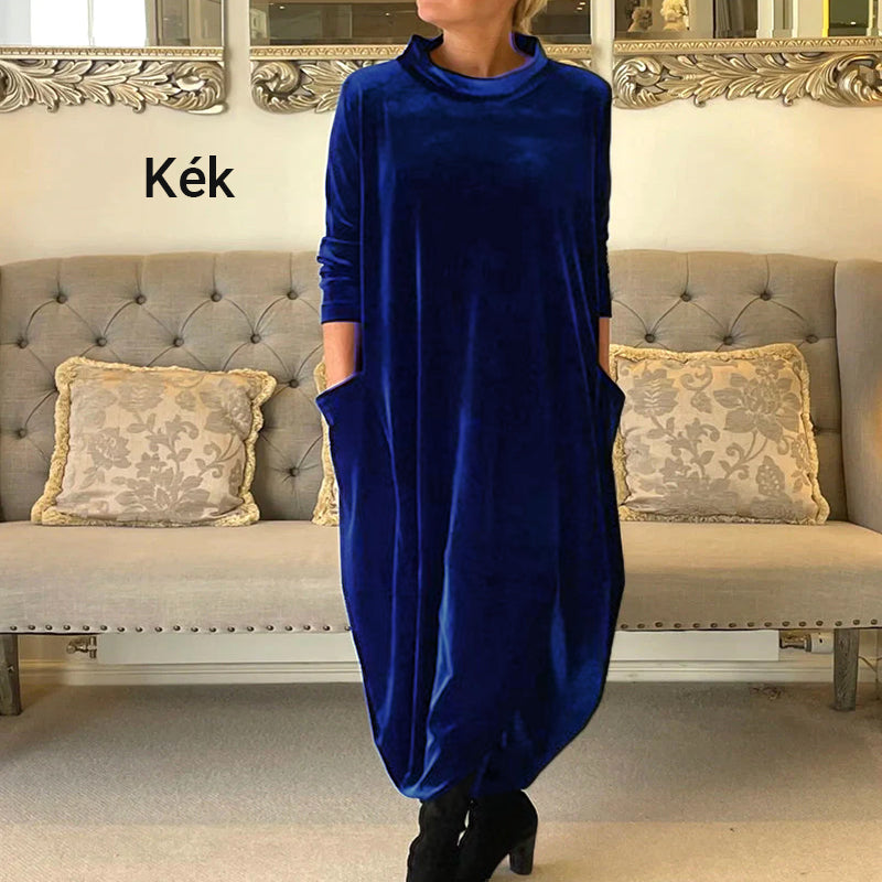 Elegantní elegantní sametové dlouhé šaty