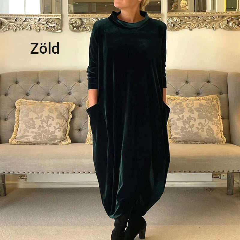 Elegantní elegantní sametové dlouhé šaty