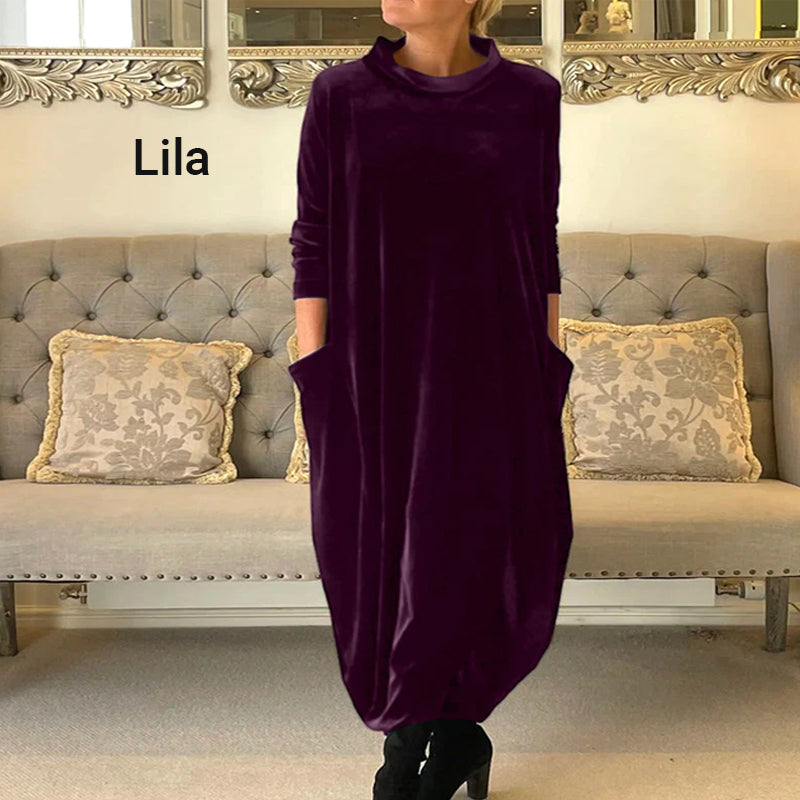 Elegantní elegantní sametové dlouhé šaty