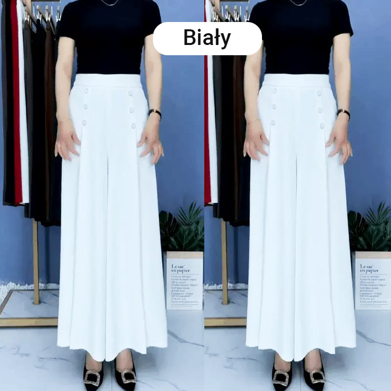 ✨Stylové široké plisované kalhoty