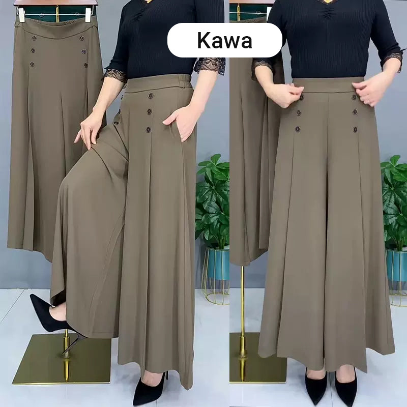 ✨Stylové široké plisované kalhoty