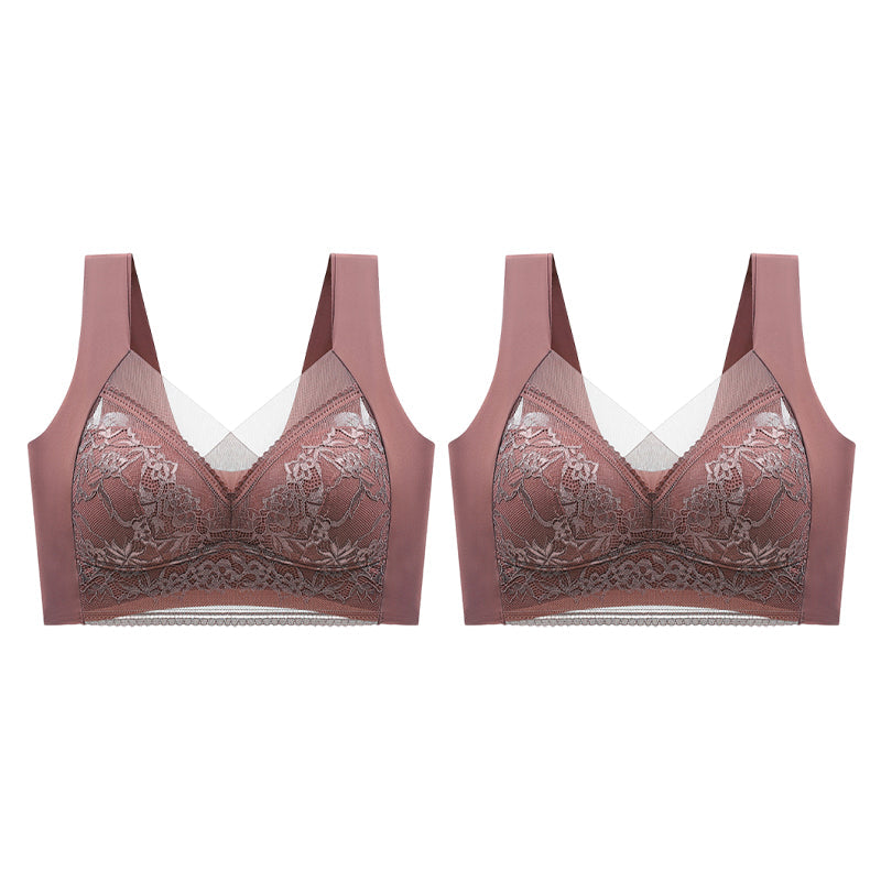 👙 Super pohodlná a měkká dámská krajková podprsenka bez ocelových kroužků【✨1 + 1 zdarma】
