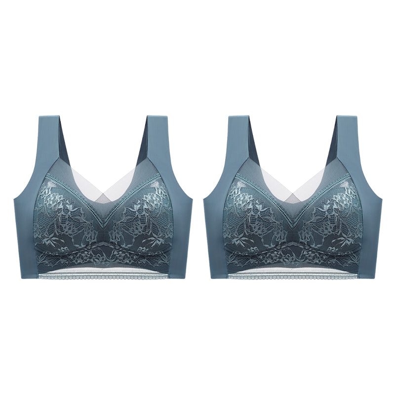 👙 Super pohodlná a měkká dámská krajková podprsenka bez ocelových kroužků【✨1 + 1 zdarma】