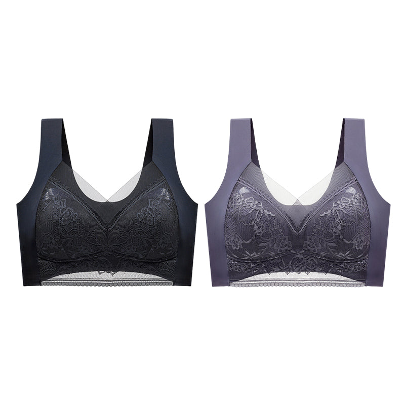 👙 Super pohodlná a měkká dámská krajková podprsenka bez ocelových kroužků【✨1 + 1 zdarma】