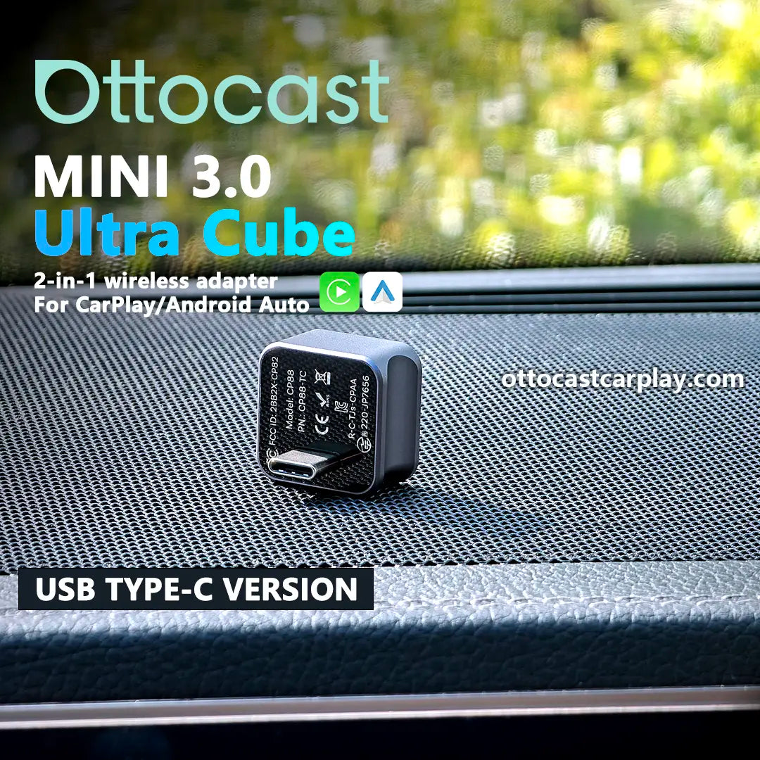 Bezdrátový adaptér Ottocast Mini 3.0 Ultra Cube CarPlay pro Android Auto