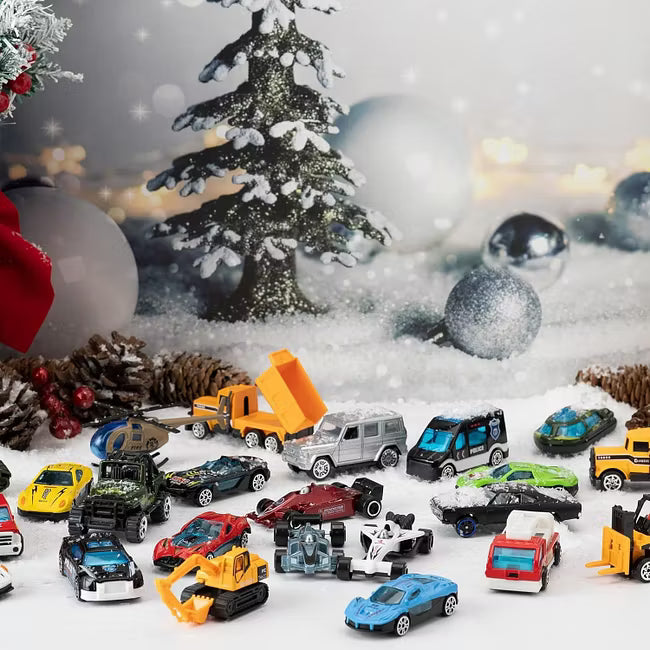 🔥Poslední den 50% SLEVA - 🚗🎁Vánoční adventní kalendář 2026 | ✨24denní odpočítávací kalendář - sada odlitků autíček