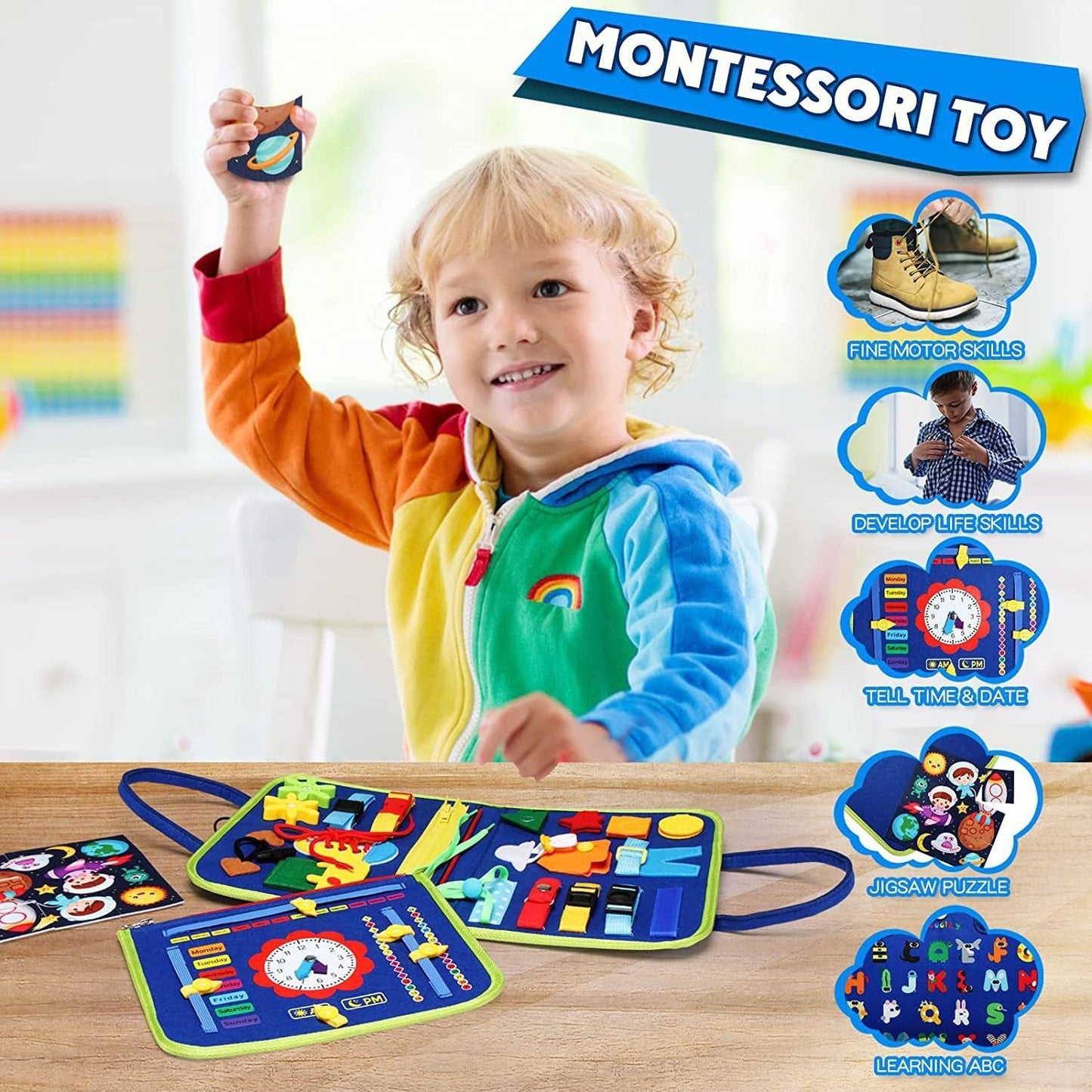 🔥Felt Learning Board Zaneprázdněná nástěnka