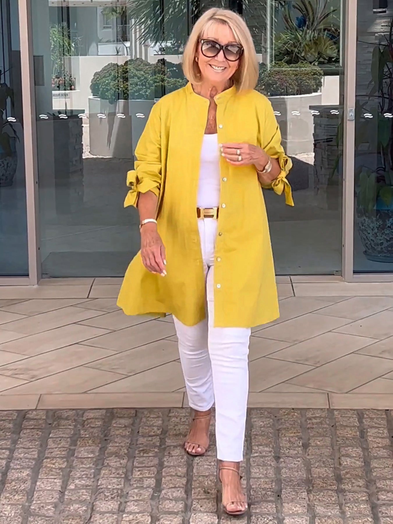 🌸Dlouhé jednobarevné bavlněné bundy pro ženy-TAB