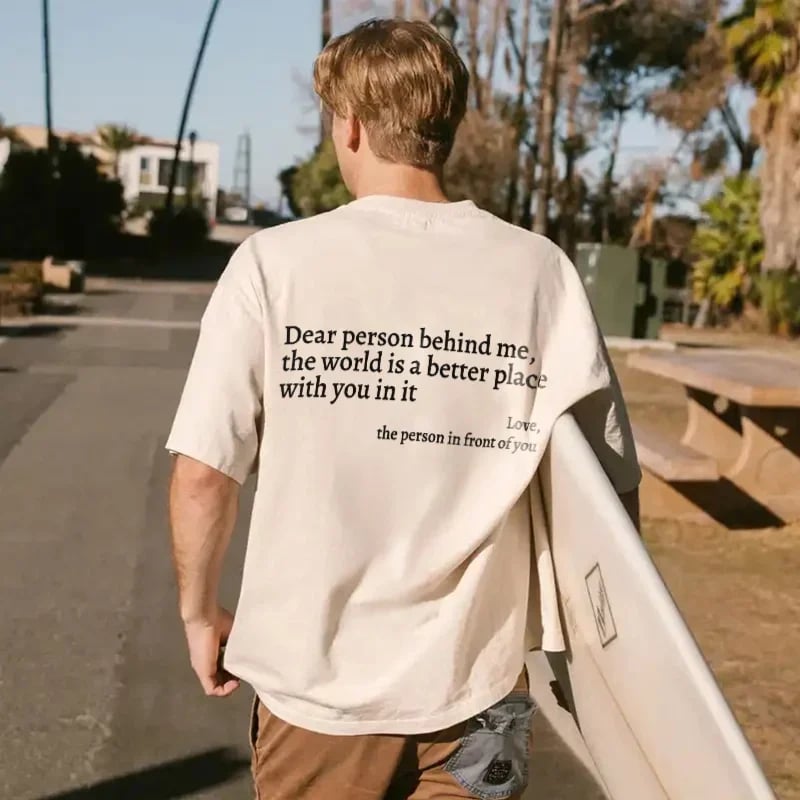 💥Nové unisex tričko s potiskem "Dear Person Behind Me" ve velké velikosti z roku 2025